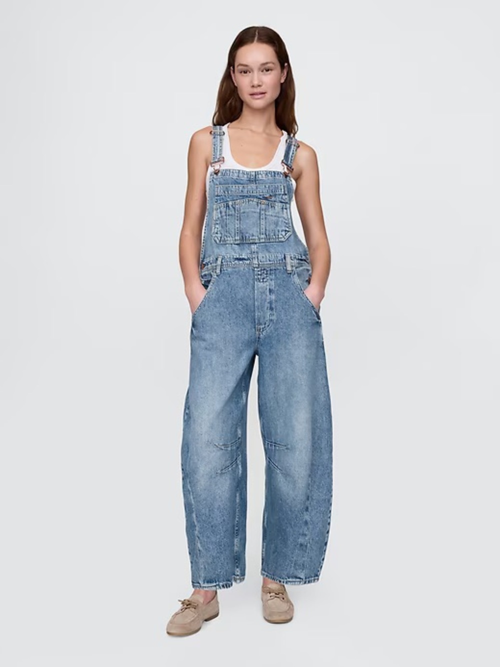 GAP Blue Denim Women's Overalls with Button Front